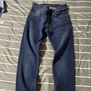 Nudie Jeans Dark Blue Straight Men's Jeans